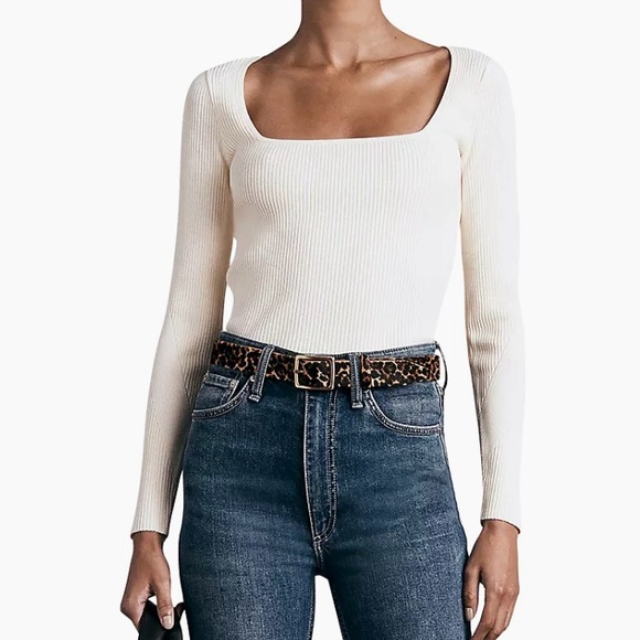NEW RAG & BONE Asher ribbed-knit top - Picture 1 of 6